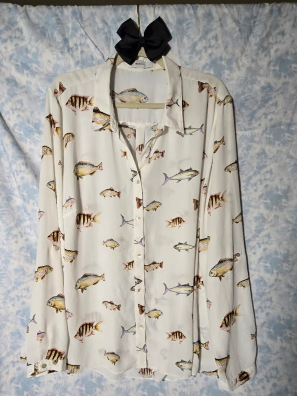 Wardrobe Intervention: Save This Quirky Fish Print Blouse from the Closet Depths